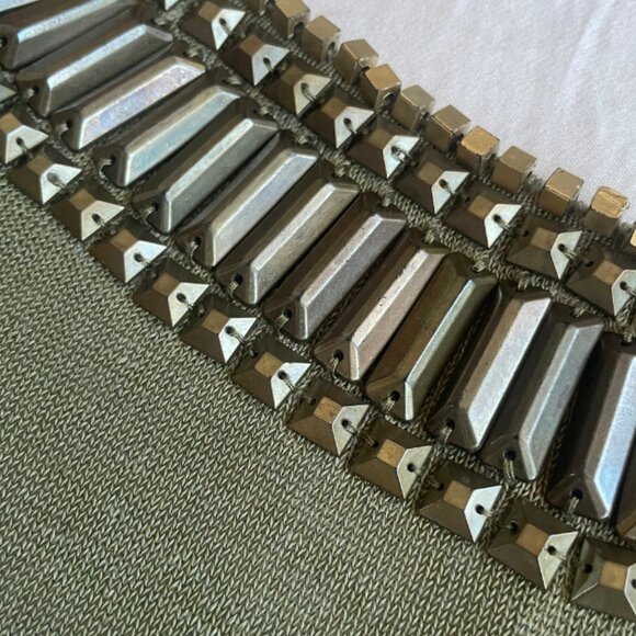 cache khaki flowy beaded scoop neck tank top size medium - Picture 6 of 8